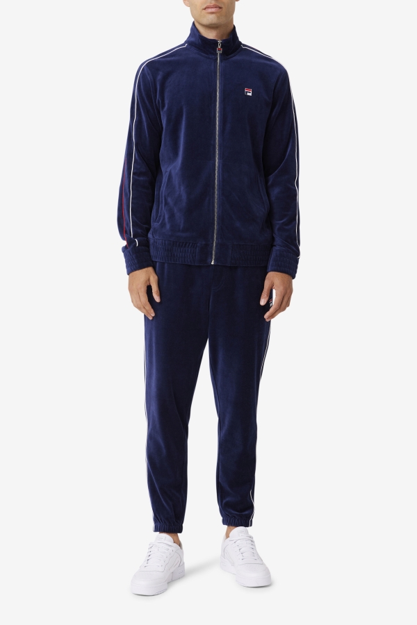 Navy-White-Red Fila Deverall Velour Pant