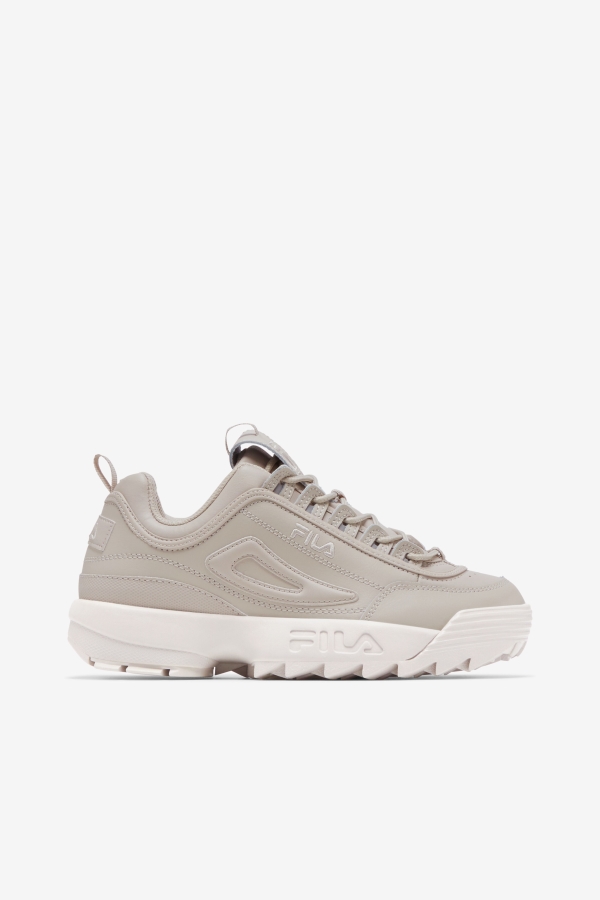 Silver Gray-White Sand Fila Women's Disruptor 2 Premium