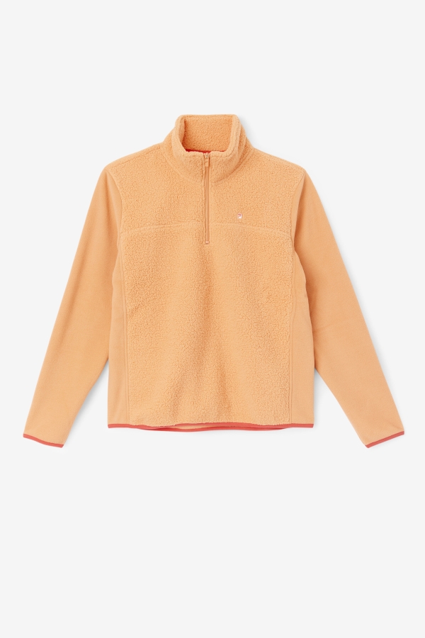 Orange-Cayenne Meadow Quarter Zip Pullover Fila
