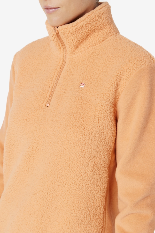Orange-Cayenne Meadow Quarter Zip Pullover Fila
