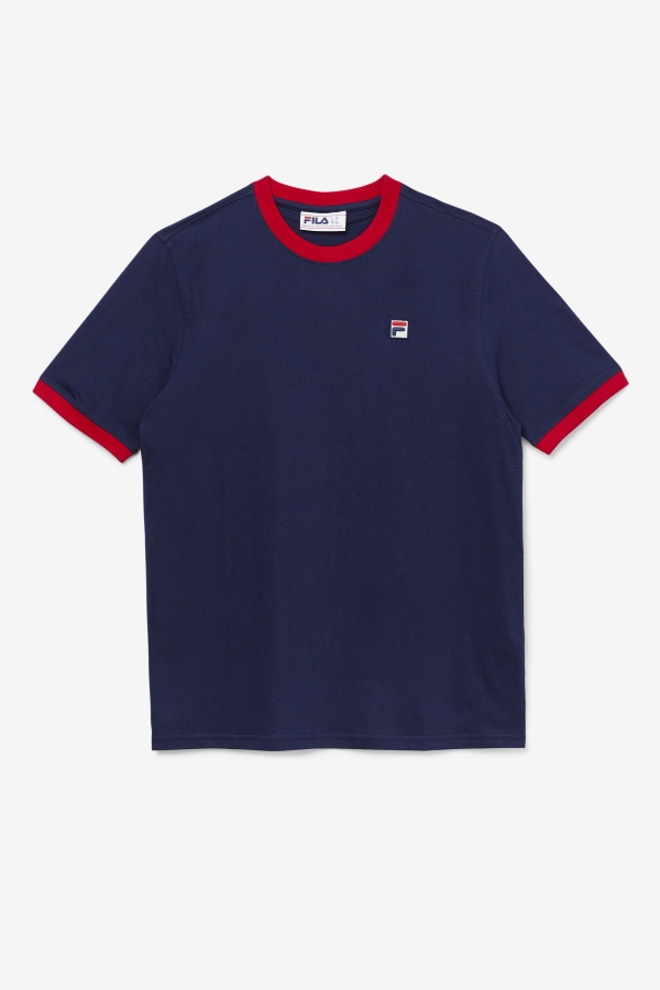 Marconi Ringer Tee Peacoat-Red Fila
