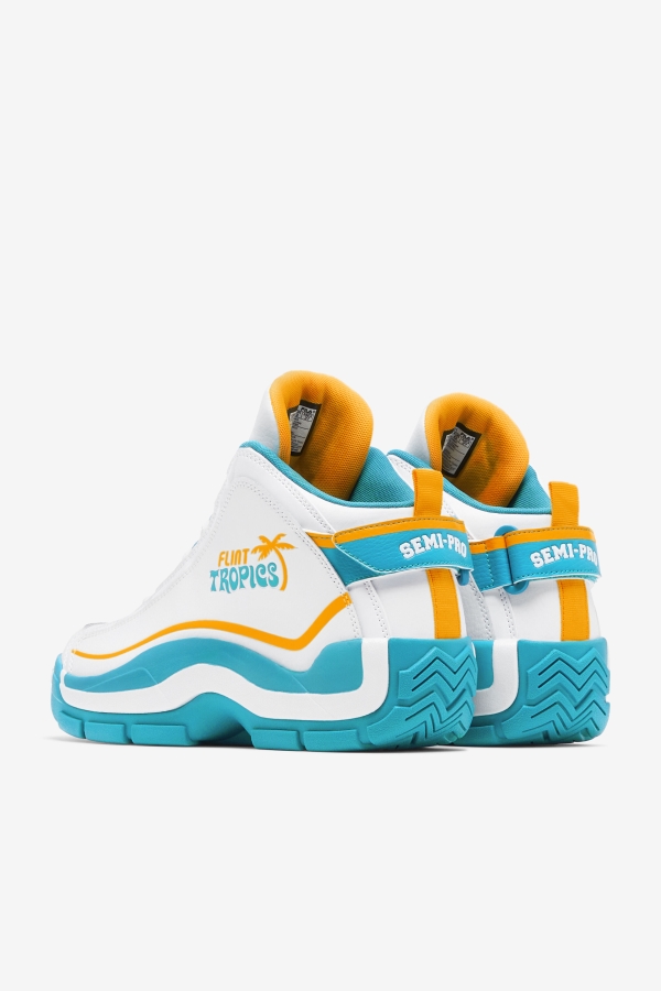 White-Teal-Zinnia Fila Men\'s Grant Hill 2 x Semi-Pro