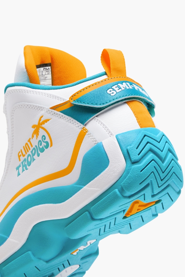White-Teal-Zinnia Fila Men\'s Grant Hill 2 x Semi-Pro
