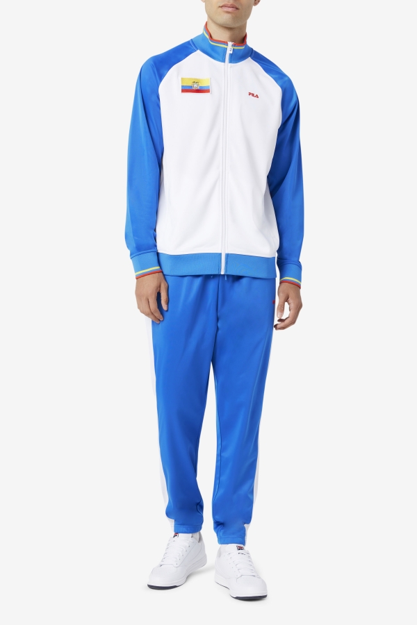 Ecuador Track Pant Blue-White-Fiery Red Fila