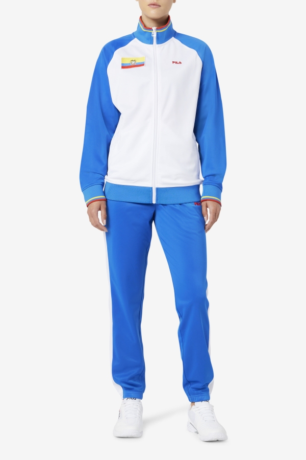 Ecuador Track Pant Blue-White-Fiery Red Fila