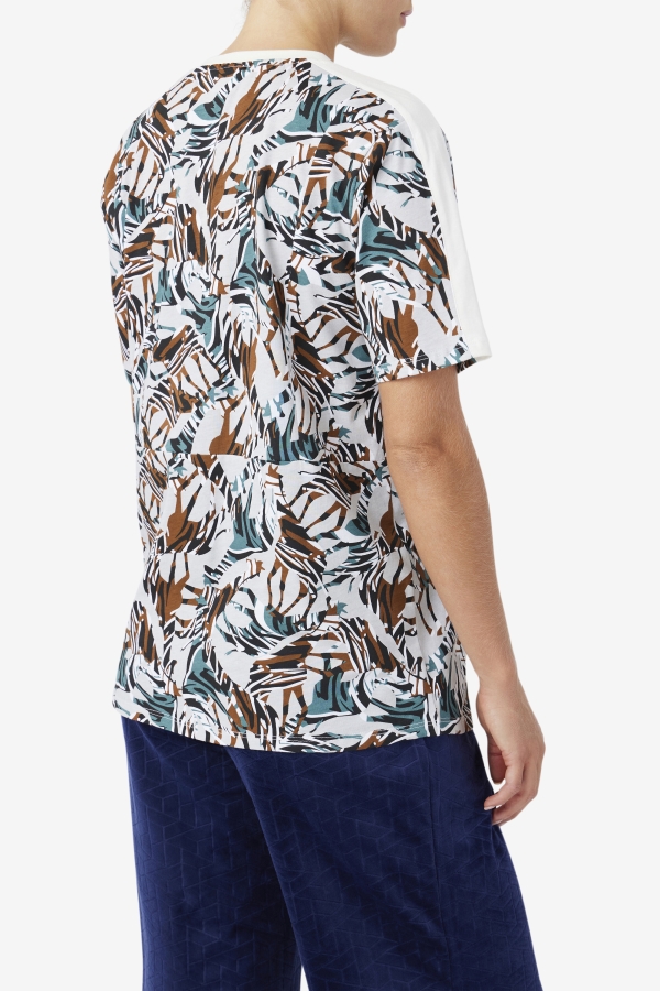 Nataly Boyfriend Tee Fila Egret-Stormy-Deep Lake Print
