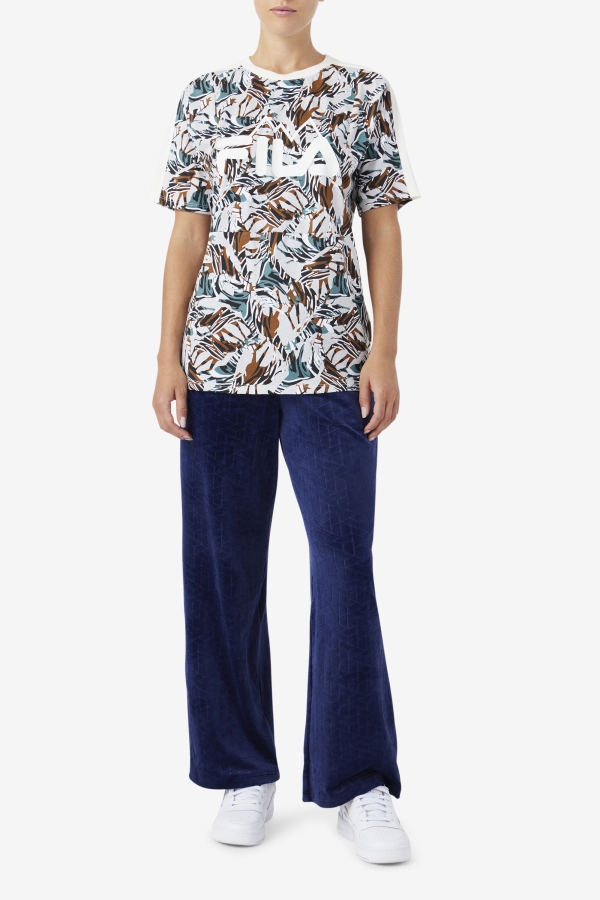 Nataly Boyfriend Tee Fila Egret-Stormy-Deep Lake Print