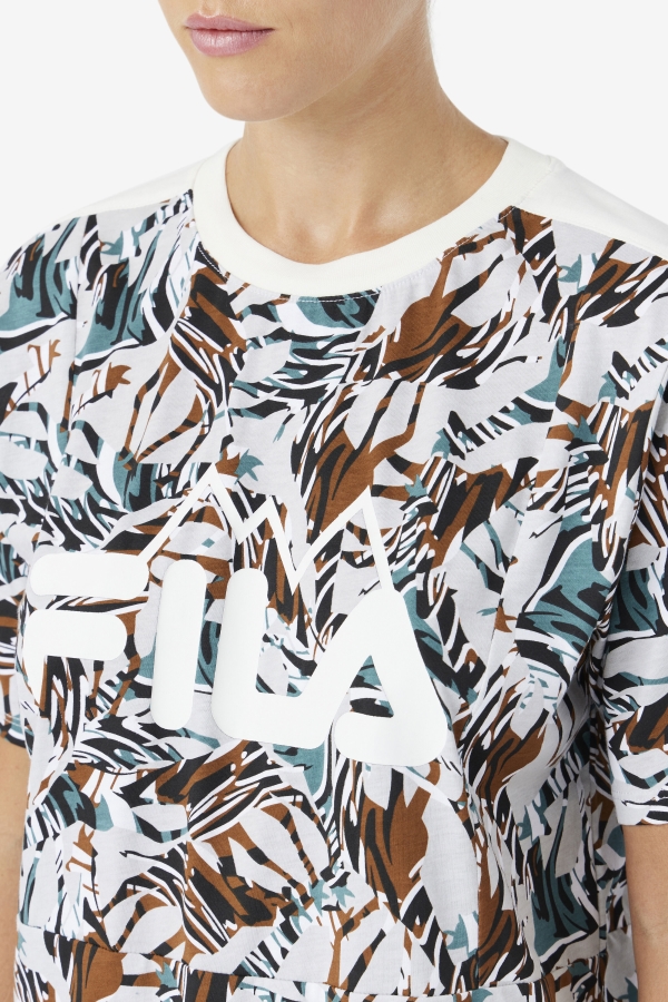 Nataly Boyfriend Tee Fila Egret-Stormy-Deep Lake Print