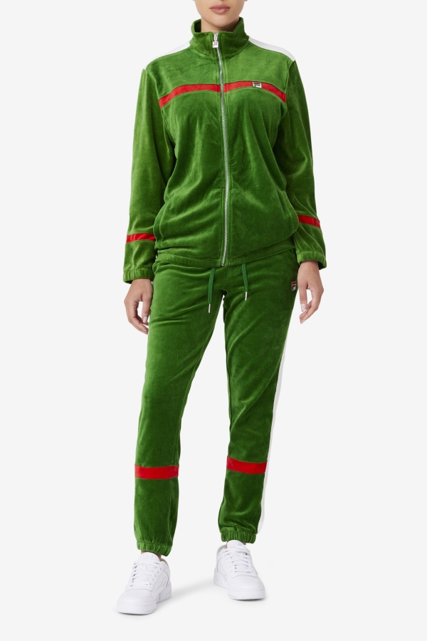 Fila Formal Garden-White-Red Ravid Velour Jacket