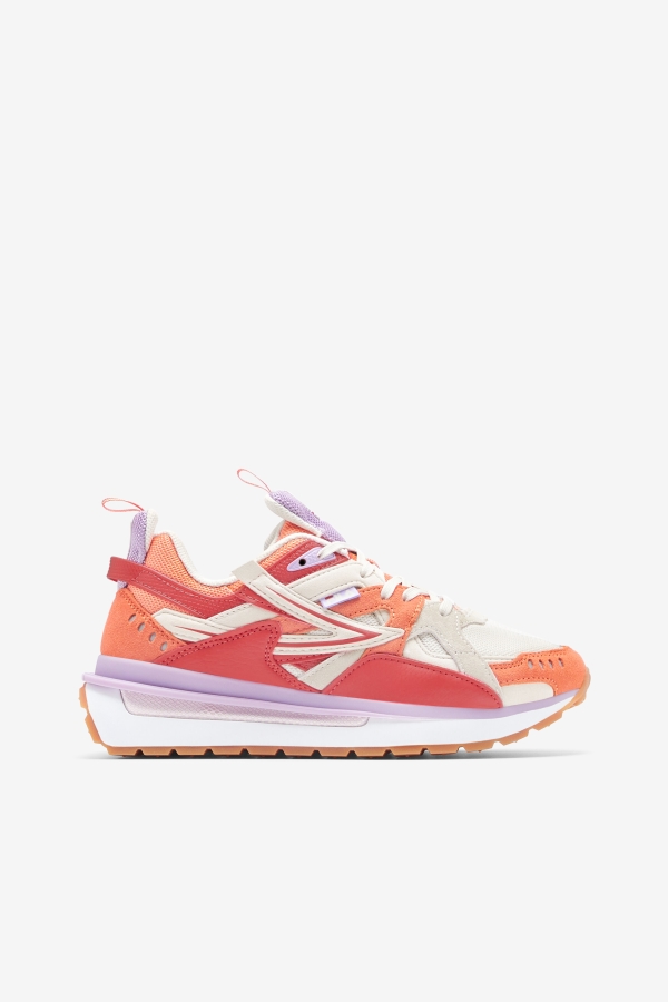 Women's Sandenal Fila White-Orange-Cayenne