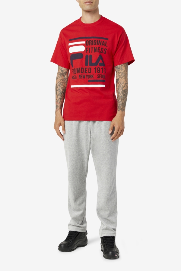 Red-Navy-White Original Fitness Tee Fila