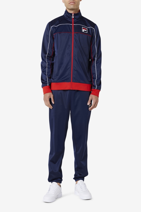Navy-Red-White Fila Wayan Track Pant