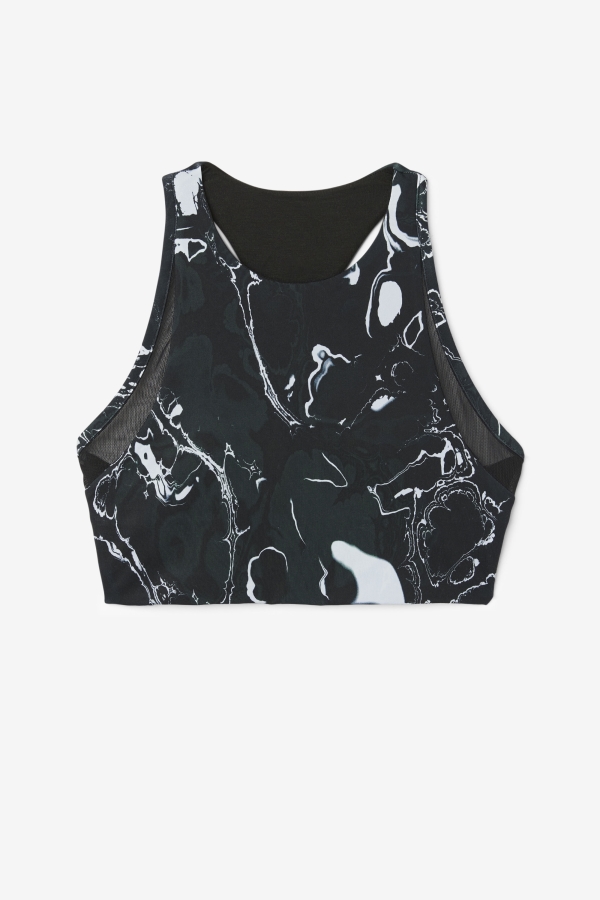 Fila Uplift T-Back Sports Bra Black Marble