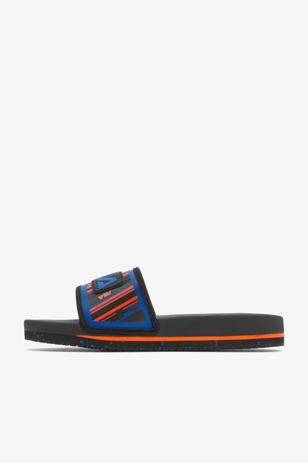 Black-Blue-Red Orange Fila Men\'s Lunar Slide