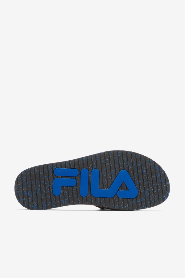 Black-Blue-Red Orange Fila Men\'s Lunar Slide