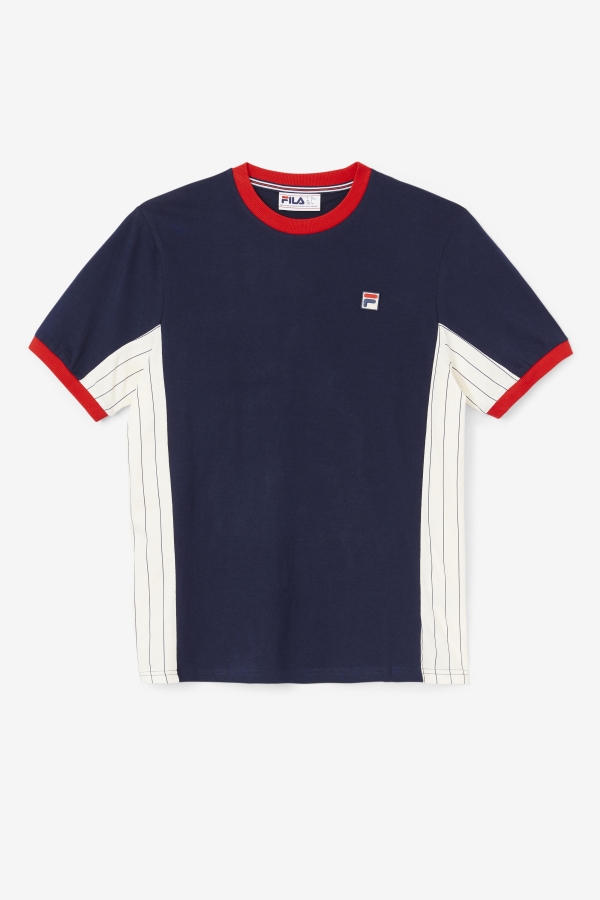 Warner Tee Peacoat-White-Red Fila