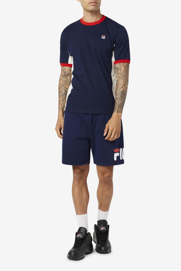 Warner Tee Peacoat-White-Red Fila
