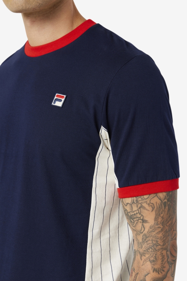 Warner Tee Peacoat-White-Red Fila