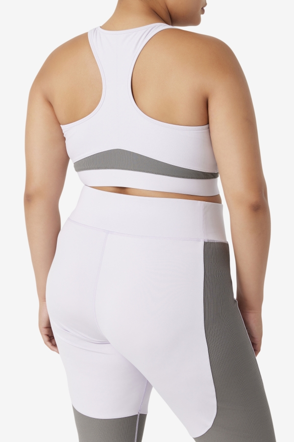 Lavender Blue-Gargoyle Uplift Racerback Sports Bra Fila