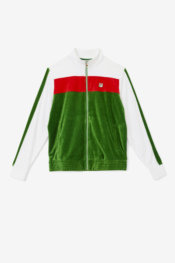 Brice Velour Jacket Formal Garden-White-Red Fila
