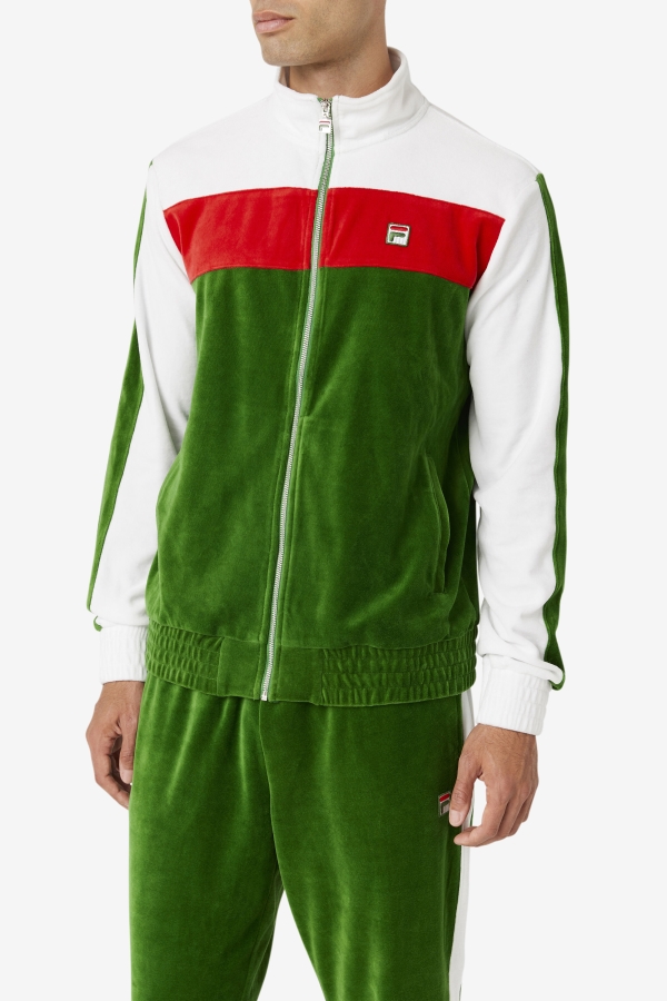 Brice Velour Jacket Formal Garden-White-Red Fila