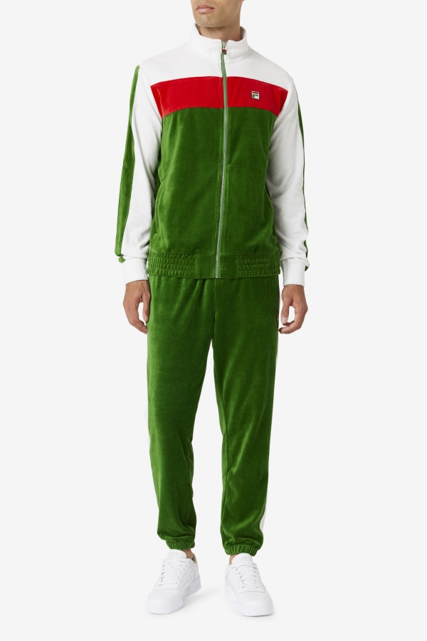 Brice Velour Jacket Formal Garden-White-Red Fila