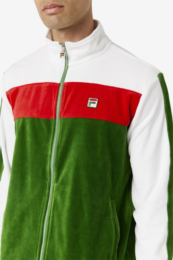 Brice Velour Jacket Formal Garden-White-Red Fila