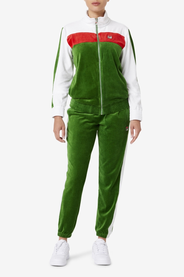 Brice Velour Jacket Formal Garden-White-Red Fila