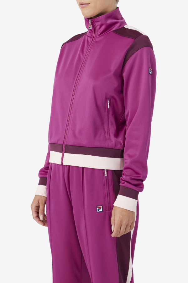 Rouge-Grape Wine-Potpourri Fila Sandy Track Jacket