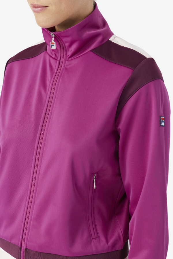 Rouge-Grape Wine-Potpourri Fila Sandy Track Jacket