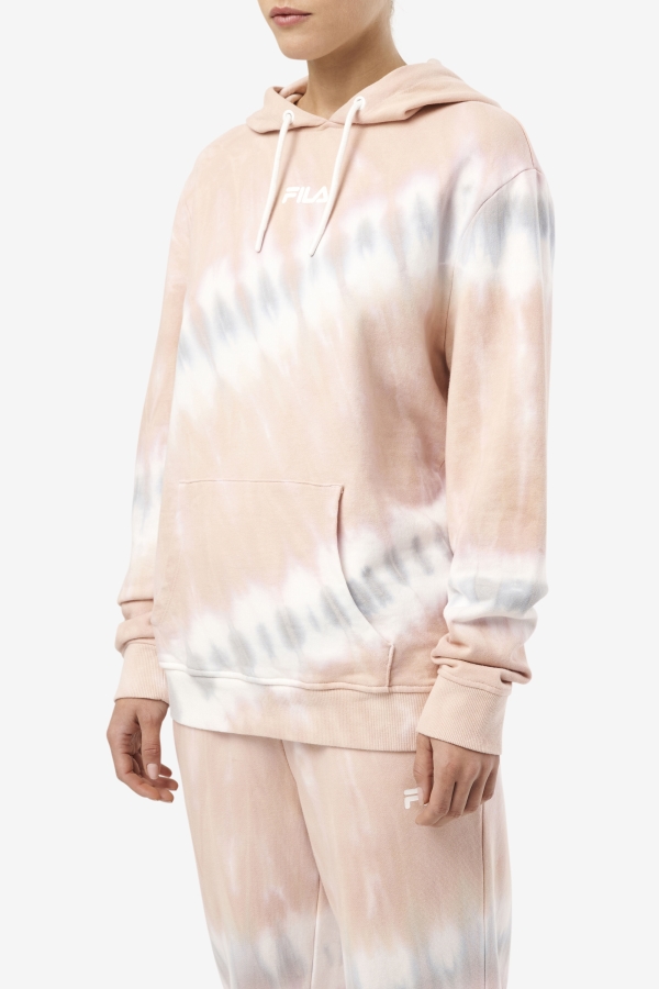 Fila Aerolynn Tie Dye Hoodie Gardenia-White-Belgian Block