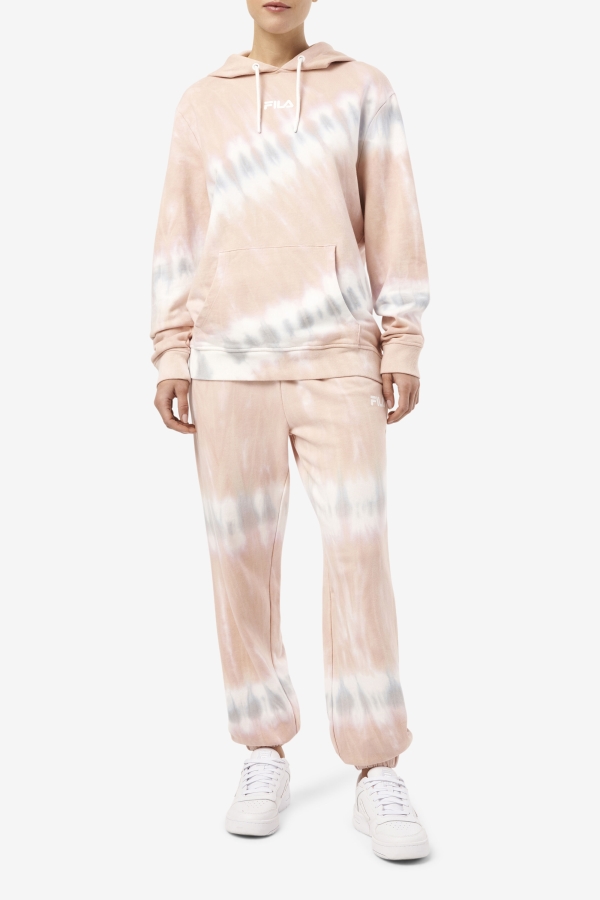 Fila Aerolynn Tie Dye Hoodie Gardenia-White-Belgian Block