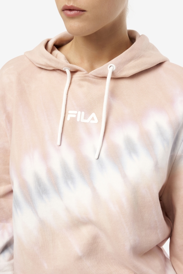 Fila Aerolynn Tie Dye Hoodie Gardenia-White-Belgian Block