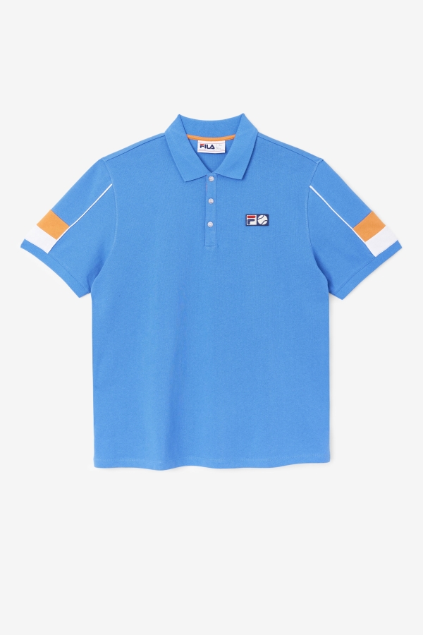 Strong Blue-White-Coral Rose Coda Polo Fila