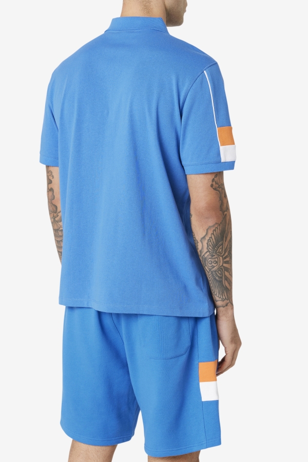 Strong Blue-White-Coral Rose Coda Polo Fila