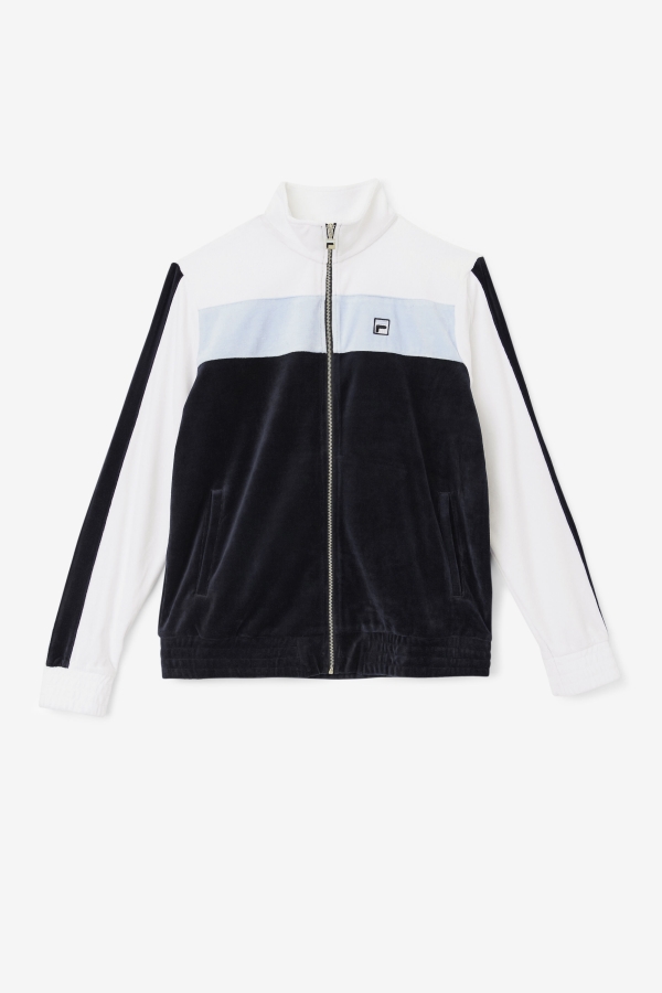 Black-White-Skyway Brice Velour Jacket Fila