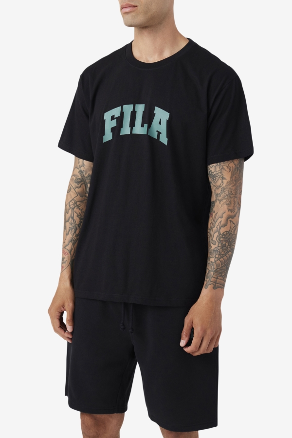 Cody Tee Black-Blue Spruce Fila