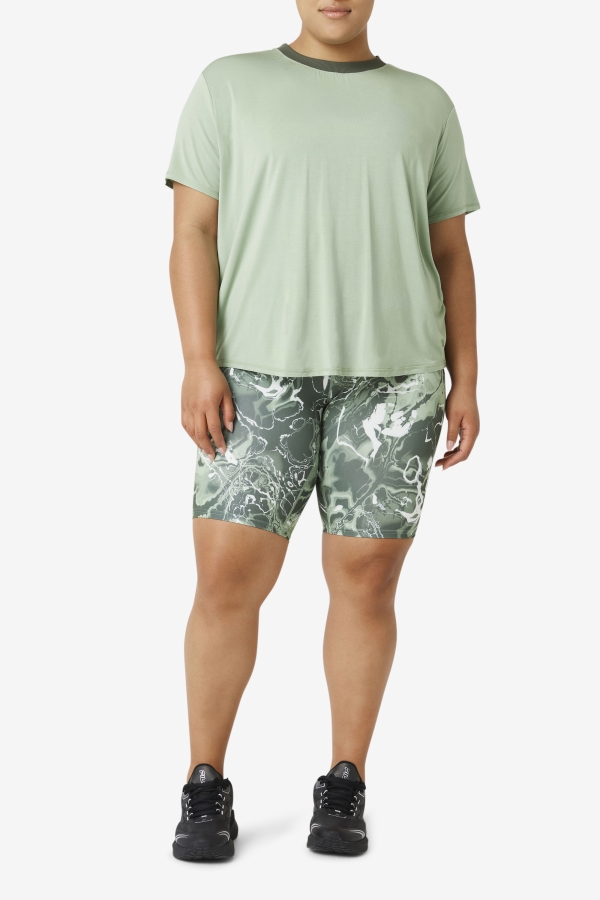 Fi-Lux Short Sleeve Top Basil-Thyme Fila