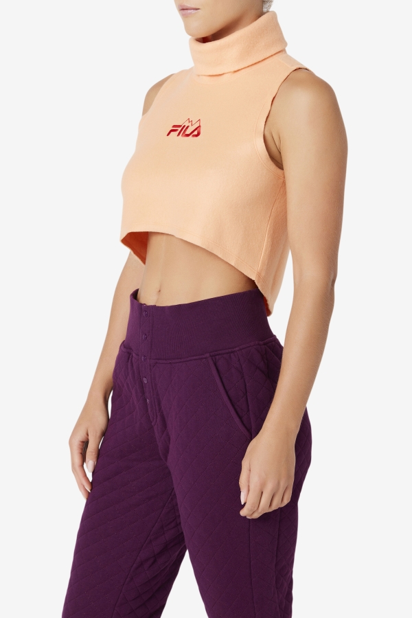 Eliana Cropped Neck Warmer Orange-Cayenne Fila