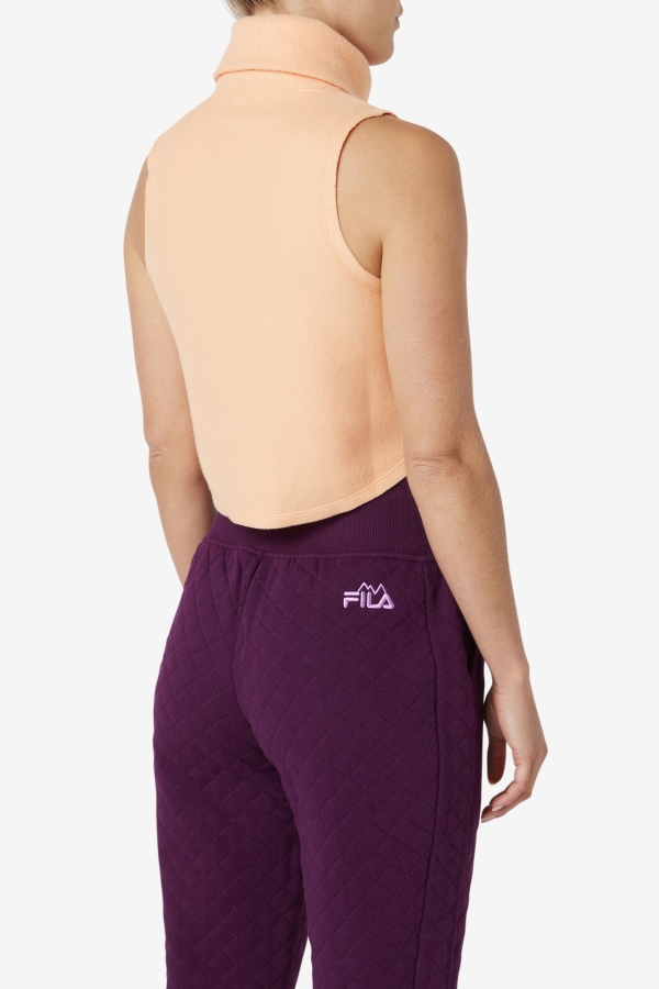 Eliana Cropped Neck Warmer Orange-Cayenne Fila