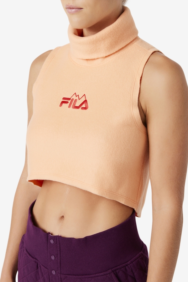 Eliana Cropped Neck Warmer Orange-Cayenne Fila