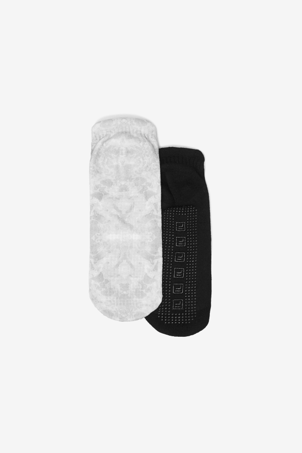 Women\'s Tie Dye Grip Sock 2-Pack Grey Multi Fila