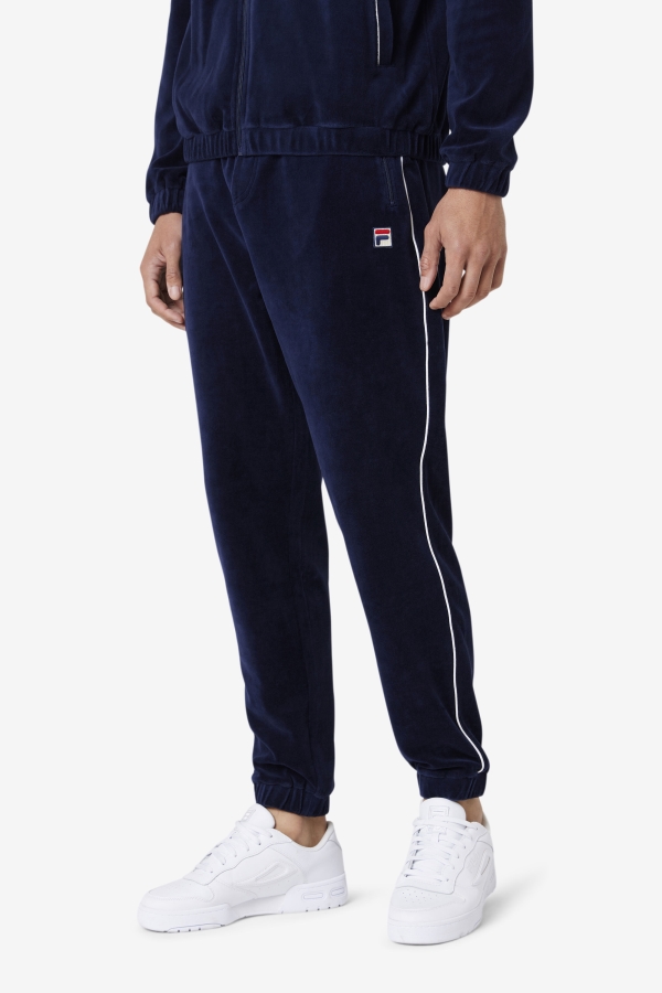 Lewis Velour Pant Navy-White Fila