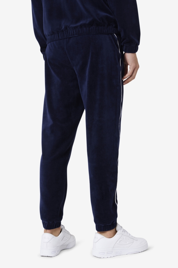Lewis Velour Pant Navy-White Fila