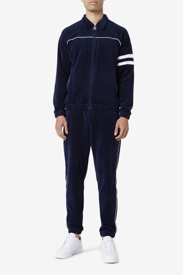 Lewis Velour Pant Navy-White Fila