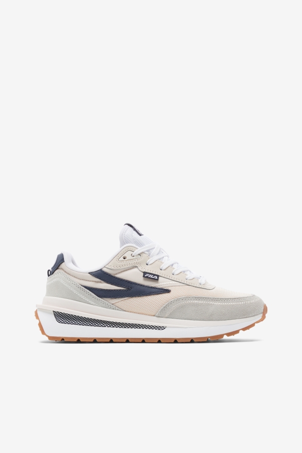 Bleached Sand-Navy-White Fila Women's Renno