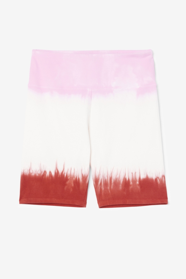 Taima Tie Dye Bike Short Fila Pirouette-White-Earth Red