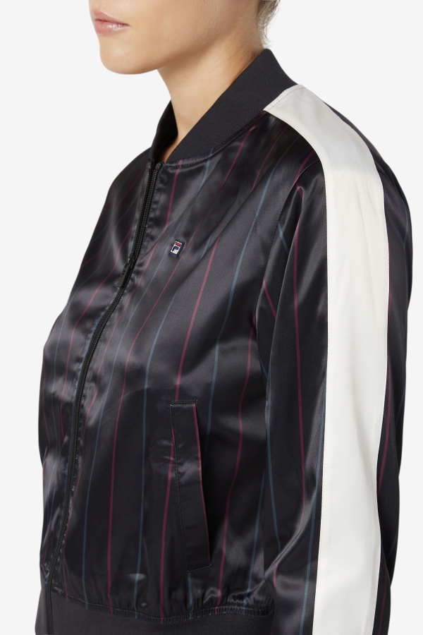 Farah Satin Track Jacket Fila Black-Tofu