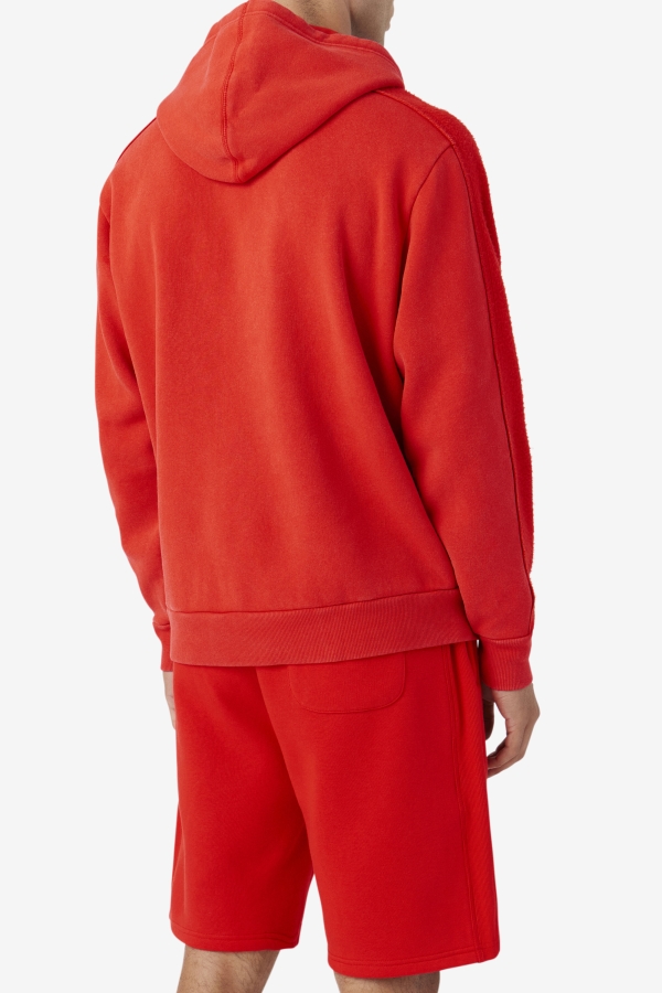 Fiery Red-Blue Fila Bryson Vintage Wash Hoodie