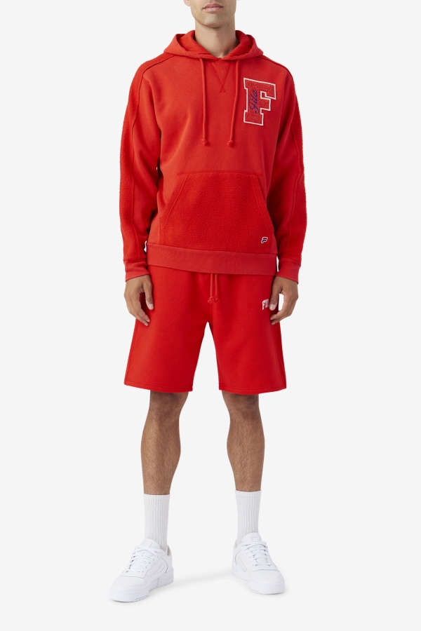 Fiery Red-Blue Fila Bryson Vintage Wash Hoodie